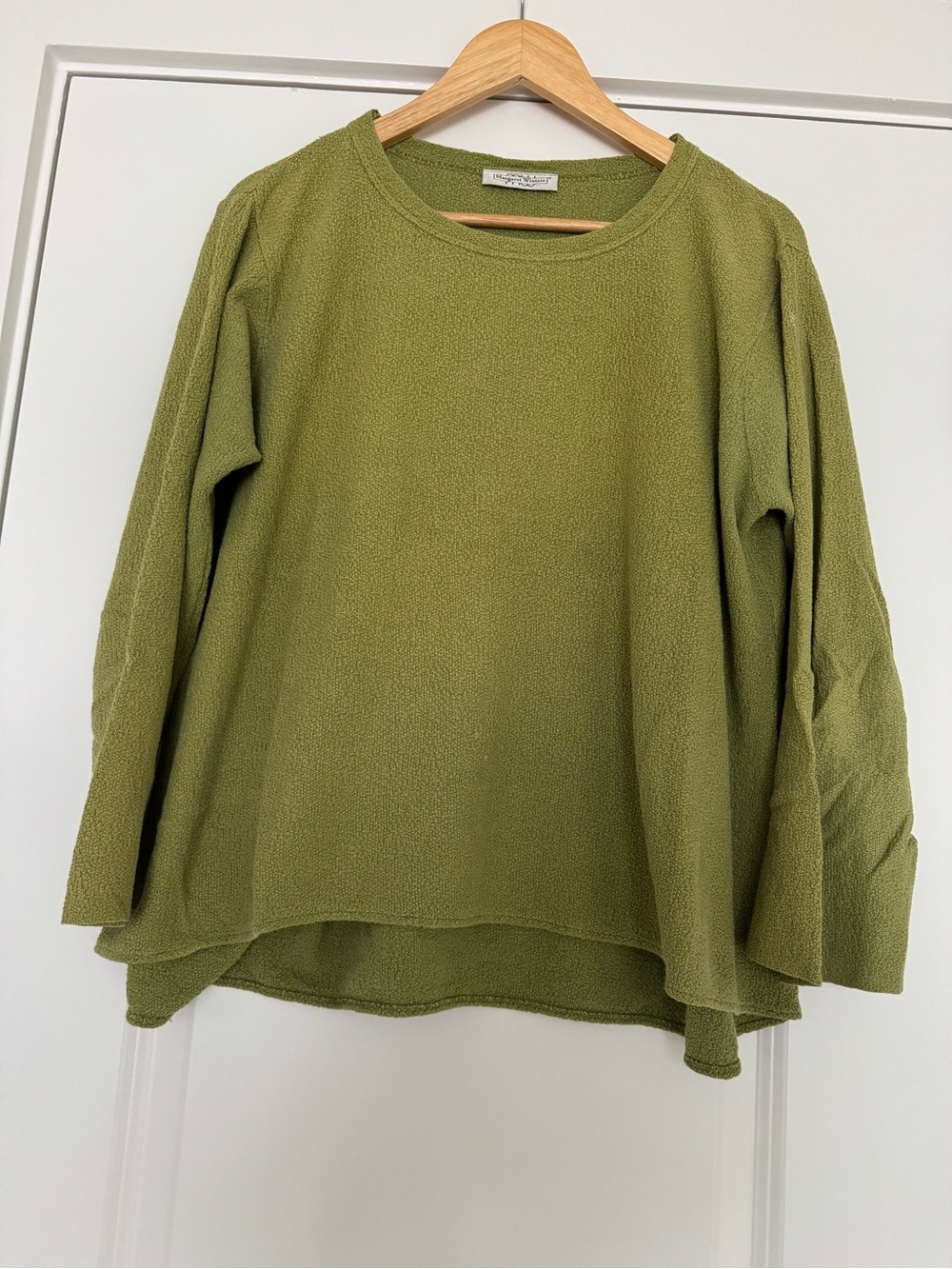 Margaret Winters Relaxed Green Crew Neck Sweater